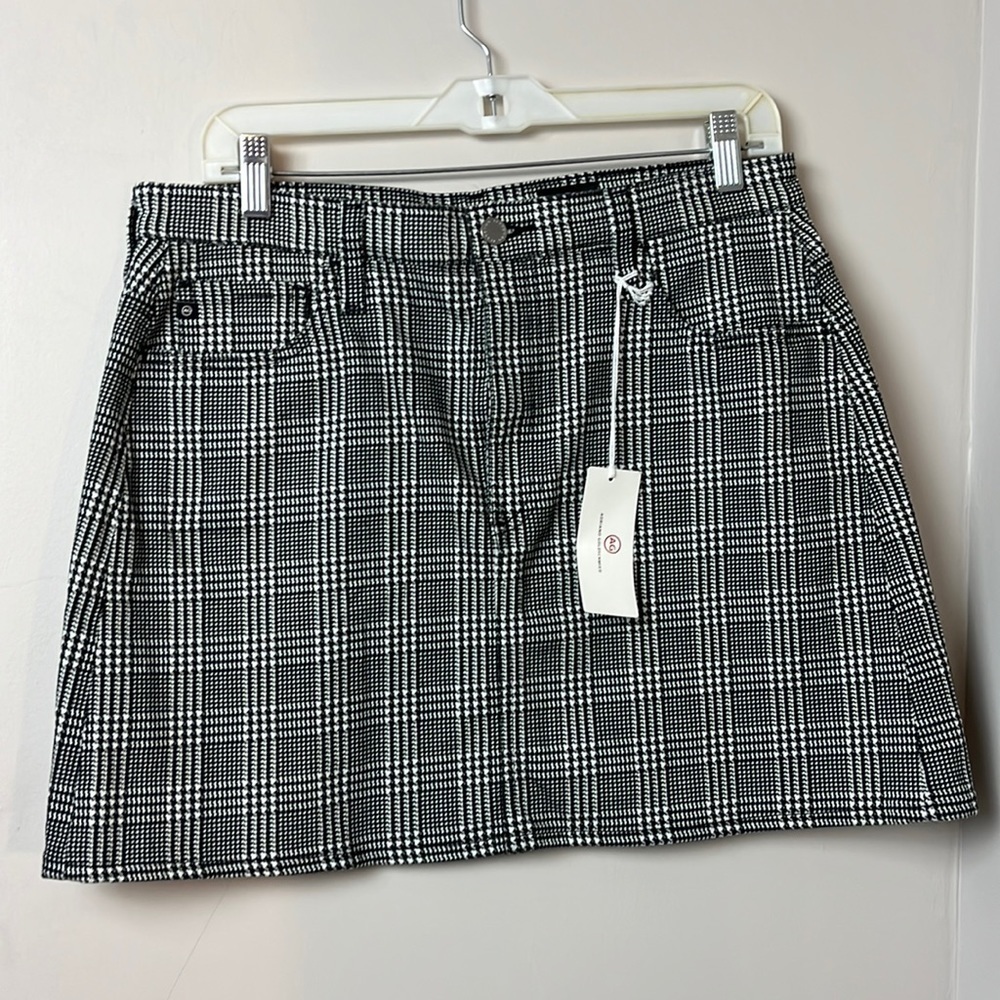 AG Adriano Goldschmied houndstooth mini skirt